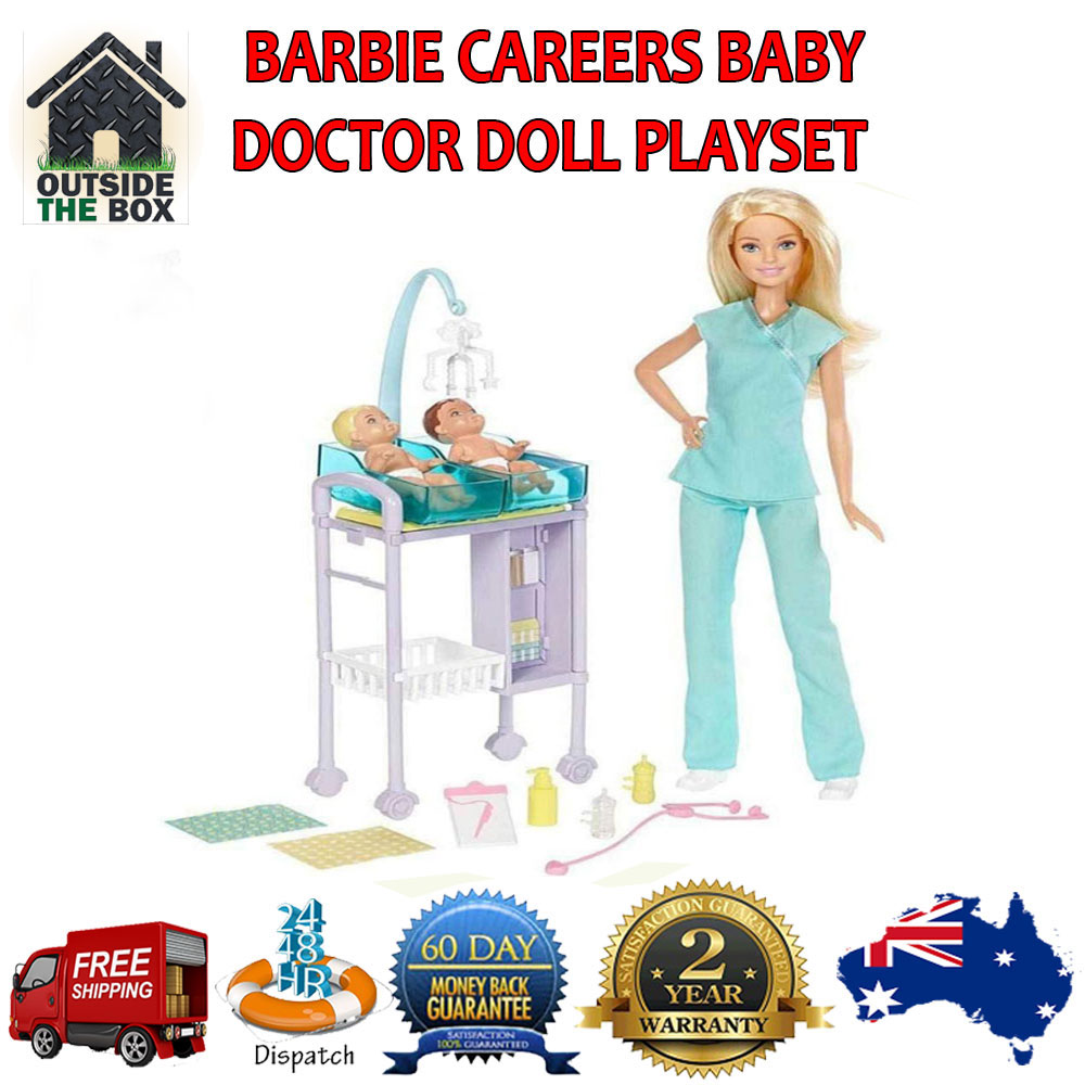 barbie careers baby doctor doll & playset